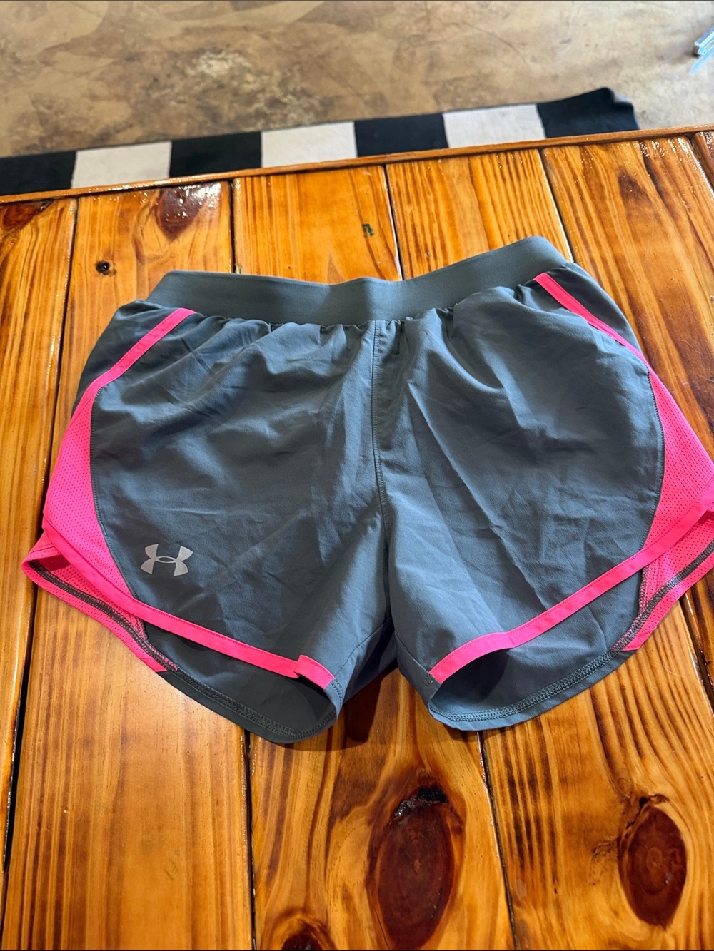 Under Armour Gray Shorts with Pink Trim